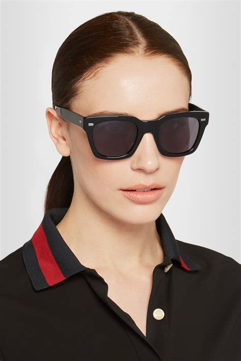 sunglasses square black frame